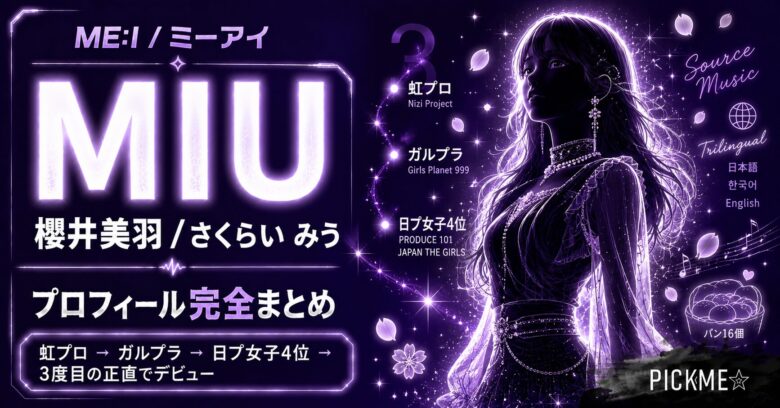 櫻井美羽(ME:I MIU)プロフィール・経歴まとめ|日プ女子4位デビュー