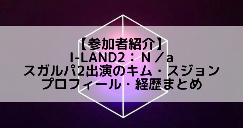 I-LAND2(アイランド2)｜スガルパ2出演 キム・スジョンのプロフィールや経歴の一覧まとめ