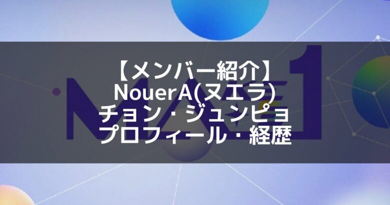 NouerA(ヌエラ)｜チョン・ジュンピョ プロフィール・経歴の紹介