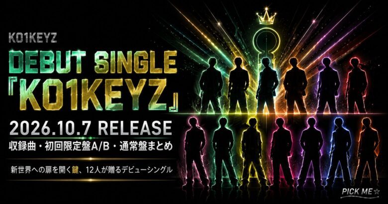 KO1KEYZデビューシングル『KO1KEYZ』収録曲まとめ